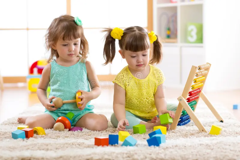 Kids playing in preschool